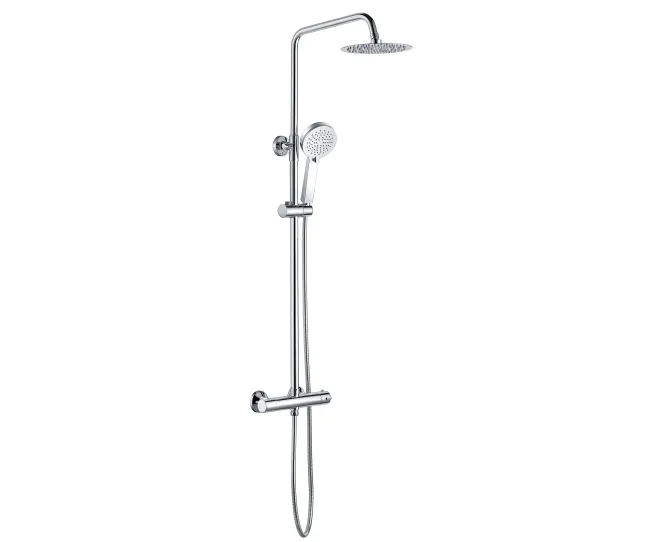 Vasca Round Thermostatic Bar Mixer w/Riser Kit - Chrome main product photo