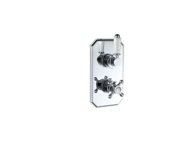 Vasca 1863 Traditional Lever Thermostatic Single Outlet Shower Valve - Chrome main product photo