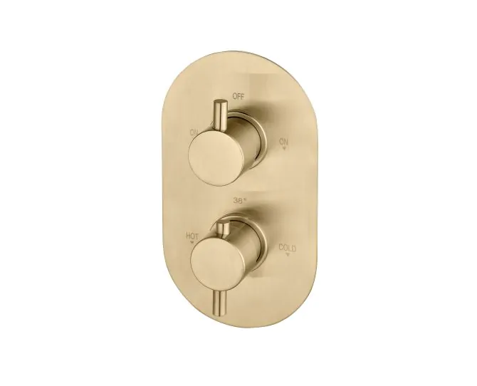 Vasca Two Outlet Shower Valve - Brushed Brass main product photo