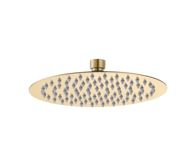Vasca Urus 250mm Round Ultraslim Showerhead - Brushed Brass main product photo