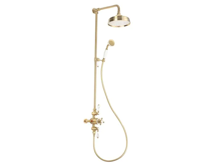Vasca 1863 Thermostatic Shower Kit - Brushed Brass main product photo