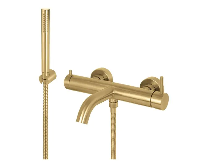 Vema Vema Tiber Wall Mounted Bath/Shower Mixer - Brushed Brass main product photo