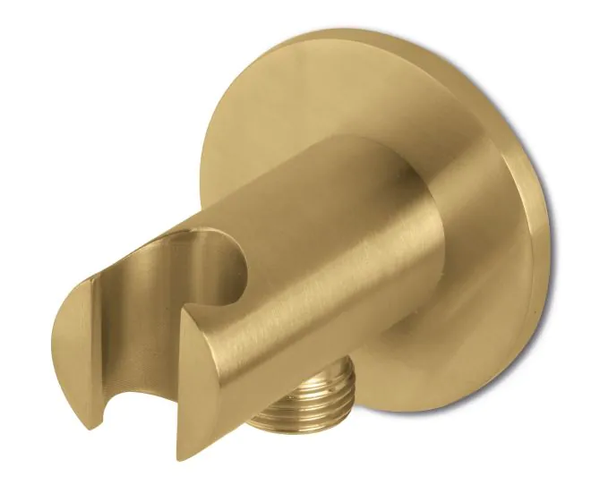 Vema Tiber Handset Wall Bracket & Outlet - Brushed Brass DICM0850 main product photo