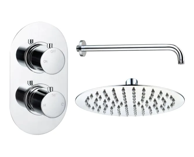 Vasca Urus Round Shower Valve & Kit Pack 1 - Chrome main product photo