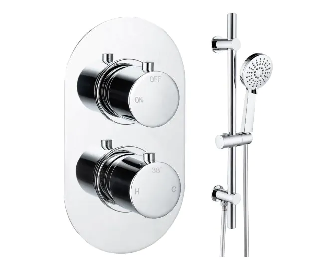 Vasca Urus Round Shower Valve & Kit Pack 2 - Chrome main product photo