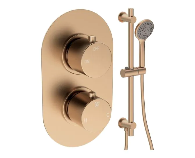 Vasca Urus Round Shower Valve & Kit Pack 2 - Brushed Bronze main product photo