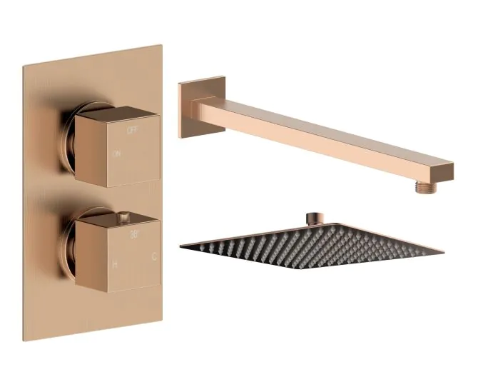 Vasca Cosmo Square Shower Valve & Kit Pack 1 - Brushed Bronze main product photo