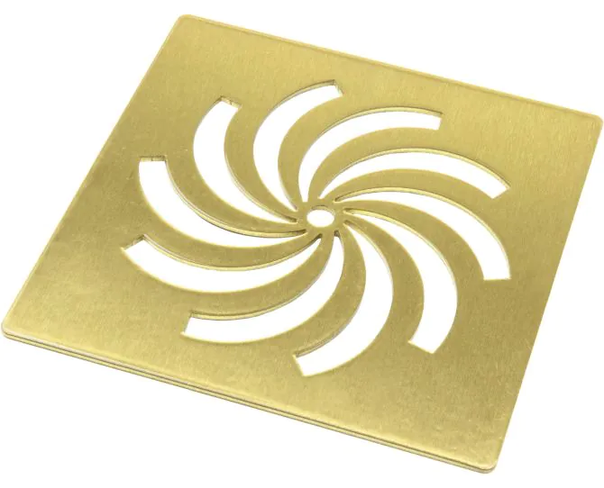 Envy Ultra-Slim Tray Waste Cover - Brushed Brass main product photo