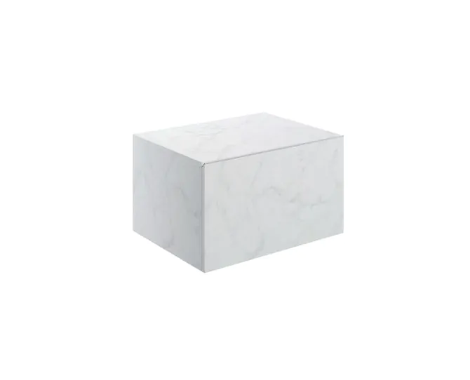 Vasca Scuro 600mm Wall Hung Storage Drawer - White Marble main product photo