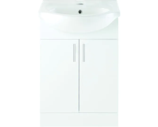 Vasca Idro 655mm Basin Unit & Basin - White Gloss main product photo