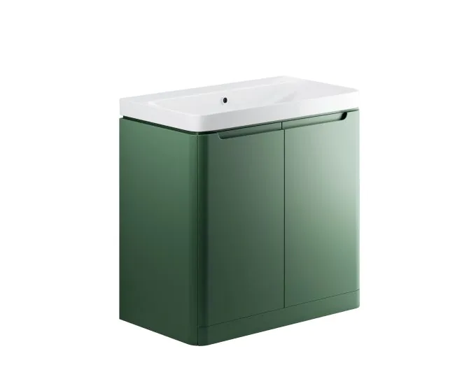Vasca Aquino 805mm 2 Door Floor Standing Basin Unit - Matt Sage Green main product photo