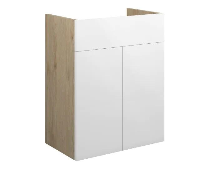 Vasca Liscio 500mm Standard Basin Unit - White Gloss (Oak Cab) main product photo