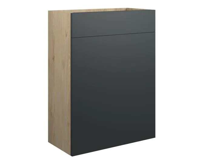 Vasca Liscio 600mm Standard WC Unit - Matt Graphite Grey (Oak Cab) main product photo