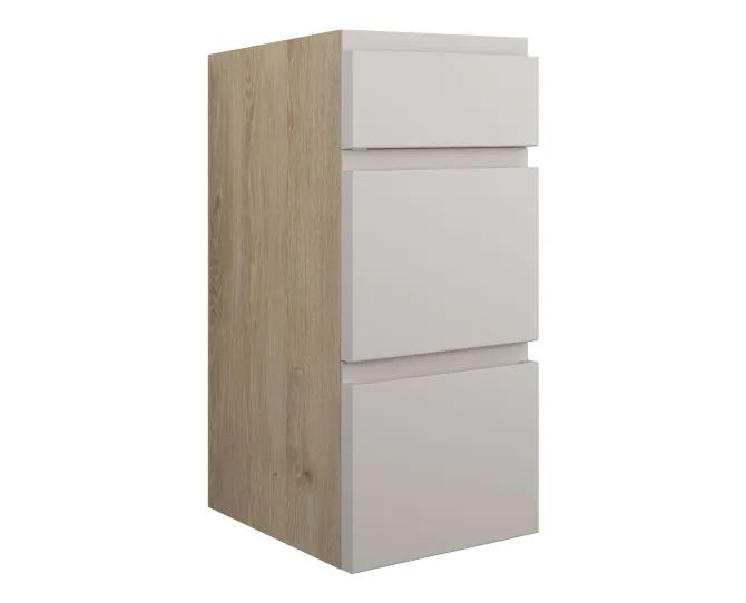 Vasca Salto 300mm Standard 3 Drawer Unit - Matt Dove Grey (Oak Cab) main product photo