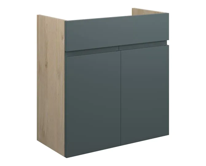Vasca Salto 600mm Standard Basin Unit - Matt Green Camo (Oak Cab) main product photo