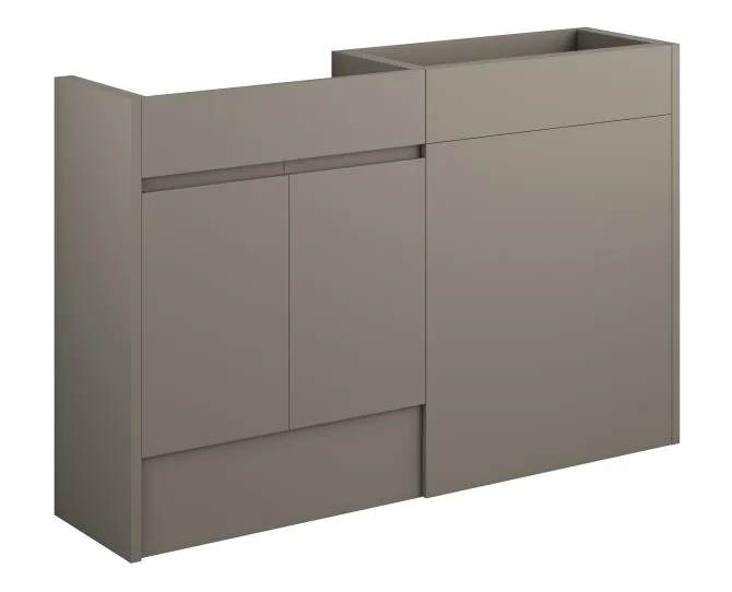 Vasca Salto 1236mm Standard Basin & WC Unit Pack - Matt Stone (Grey Cab) main product photo