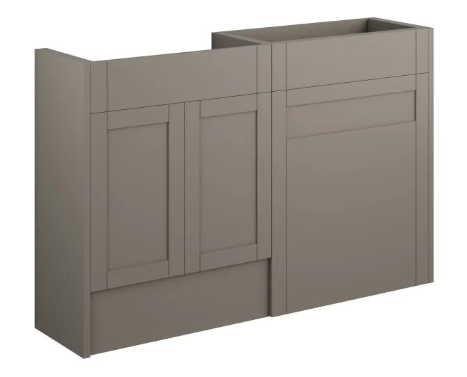 Vasca Bordo 1236mm Standard Basin & WC Unit Pack - Matt Stone (Oak Cab) main product photo