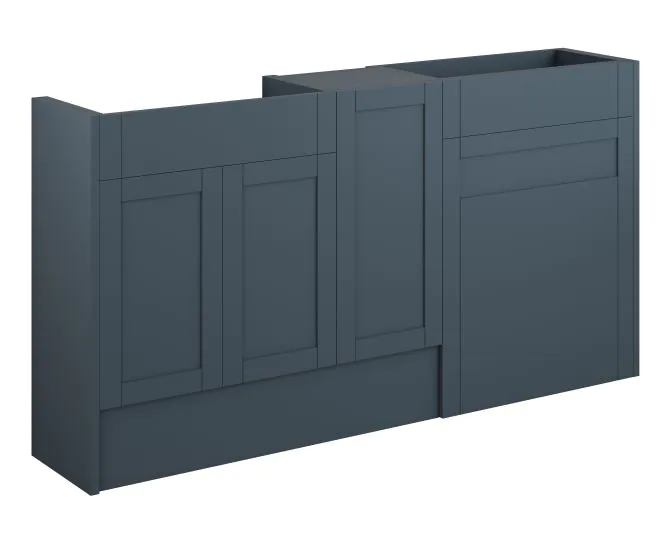 Vasca Bordo 1536mm Standard Basin WC & 1 Door Unit Pack - Matt Arley Blue (Oak Cab) main product photo