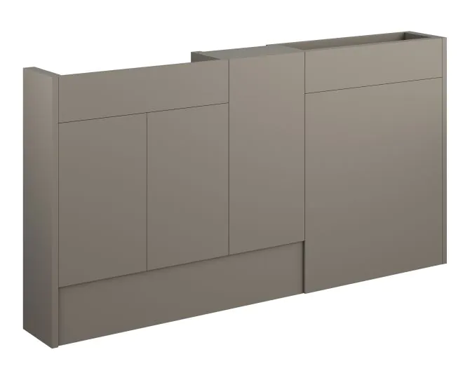 Vasca Liscio 1536mm Slim Basin WC & 1 Door Unit Pack - Matt Stone (Oak Cab) main product photo