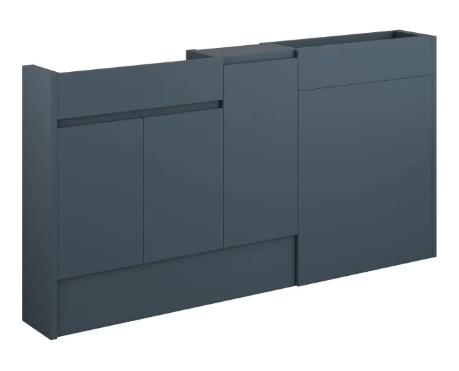 Vasca Salto 1536mm Slim Basin WC & 1 Door Unit Pack - Matt Arley Blue (Oak Cab) main product photo