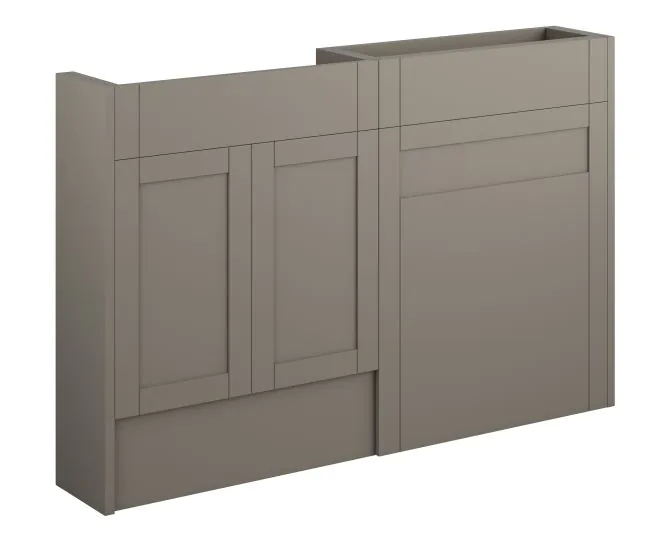 Vasca Bordo 1236mm Slim Basin & WC Unit Pack - Matt Stone (Oak Cab) main product photo