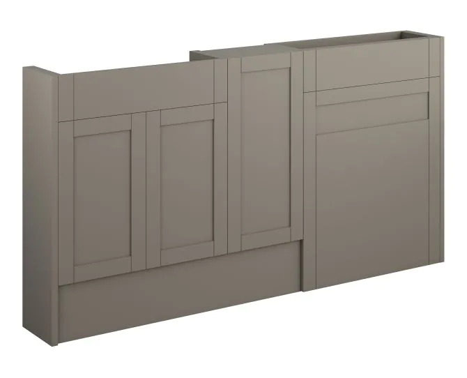 Vasca Bordo 1536mm Slim Basin WC & 1 Door Unit Pack - Matt Stone (Oak Cab) main product photo
