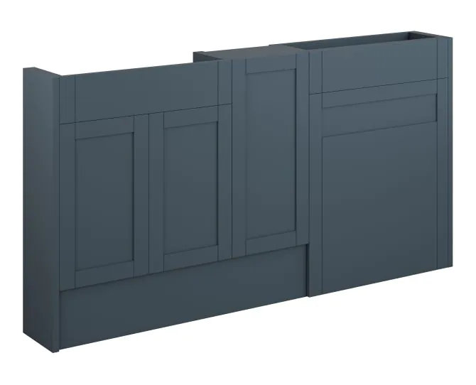 Vasca Bordo 1536mm Slim Basin WC & 1 Door Unit Pack - Matt Arley Blue (Oak Cab) main product photo