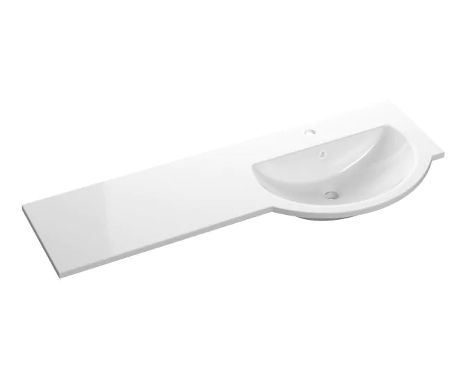 Vasca 1244mm Standard Round One-Piece Basin & Overflow Ring - Right Hand main product photo