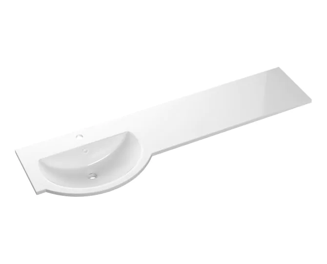 Vasca 1544mm Standard Round One-Piece Basin & Overflow Ring - Left Hand main product photo