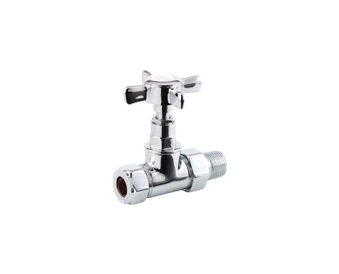 Vasca Crosshead Radiator Valves - Straight main product photo