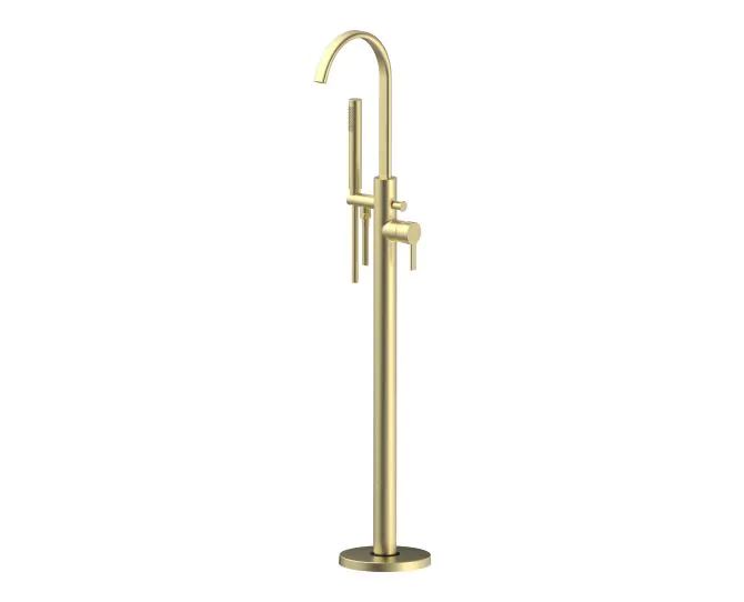 Vasca Nera Floor Standing Bath/Shower Mixer - Brushed Brass main product photo