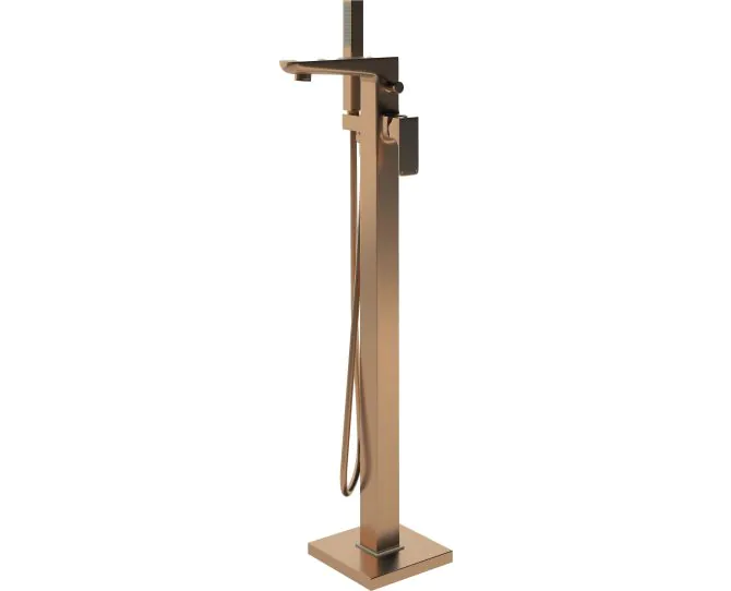 Vasca Chiara Floor Standing Bath/Shower Mixer - Brushed Bronze main product photo