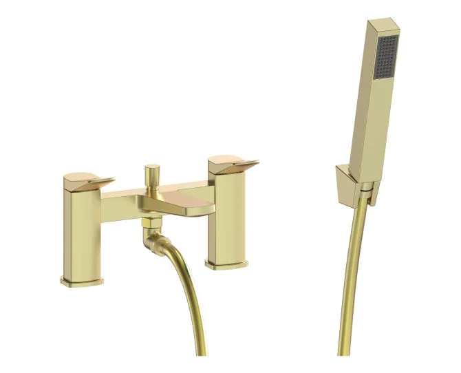 Vasca Tufo Bath/Shower Mixer & Bracket - Brushed Brass main product photo