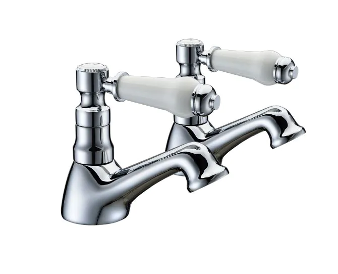 Vasca Nira Bath Pillar Taps - Chrome main product photo