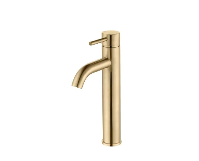 Vasca Cirocco Tall Basin Mixer - Brushed Brass main product photo