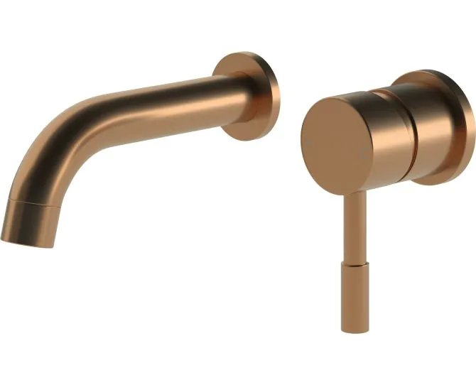 Vasca Cirocco 155mm Wall Mounted Basin Mixer - Brushed Bronze main product photo