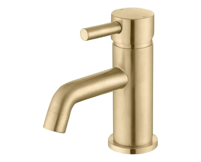 Vasca Cirocco Cloakroom Basin Mixer & Waste - Brushed Brass main product photo