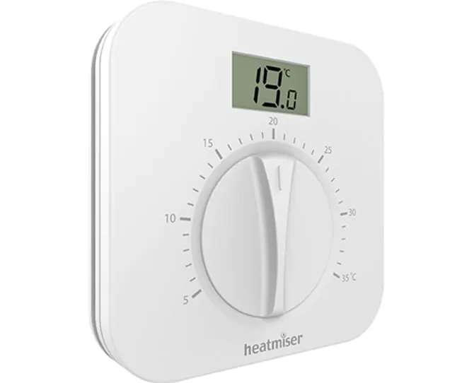 Heatmiser DS1-L v2 Manual Dial Thermostat with Display main product photo
