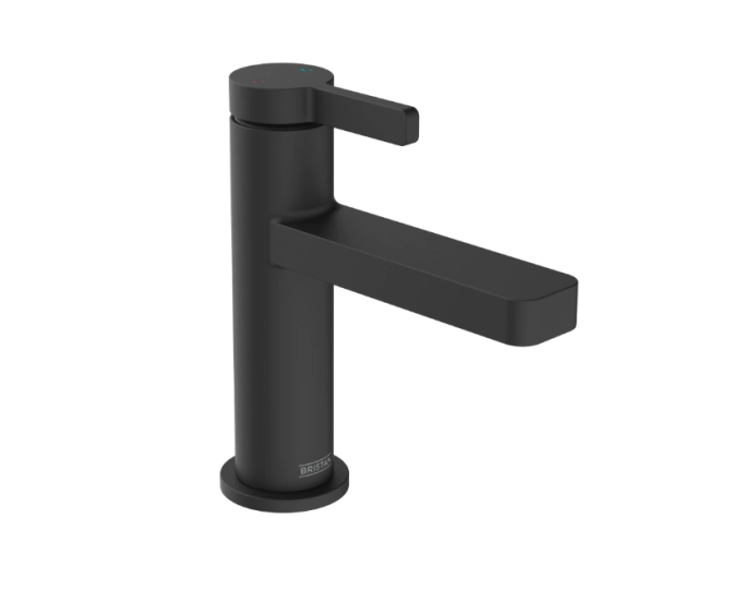 Bristan Elevar Basin Mixer with Click Waste Black ELE BAS BLK main product photo