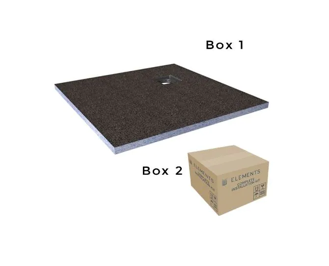 Abacus Elements Level Tray Kit - 9X9 Corner Square Drain EMKS-CO-0909 main product photo