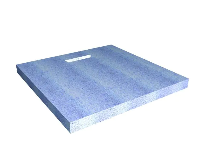 Abacus Elements Substrate Square Shower Tray With End Drain- 40mm EMSE-05-2512 main product photo