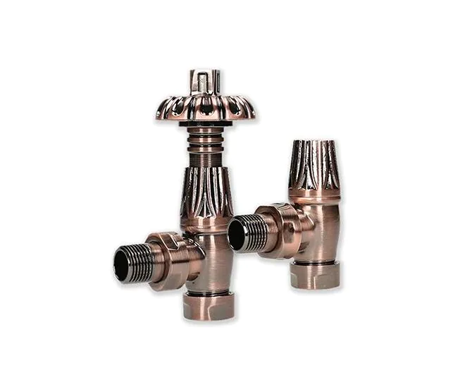 BiWorld Bentley Gothic Antique Copper TRV & Lockshield Valve Set EV-BG15AC main product photo