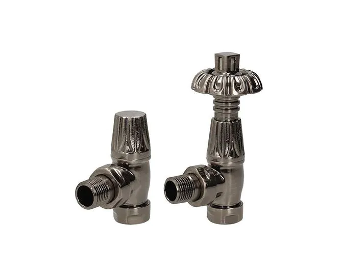 BiWorld Bentley Gothic Black Nickel TRV & Lockshield Valve Set EV-BG15BN main product photo