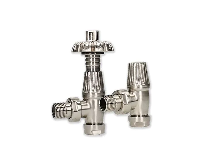 BiWorld Bentley Gothic Silver Nickel TRV & Lockshield Valve Set EV-BG15SN main product photo