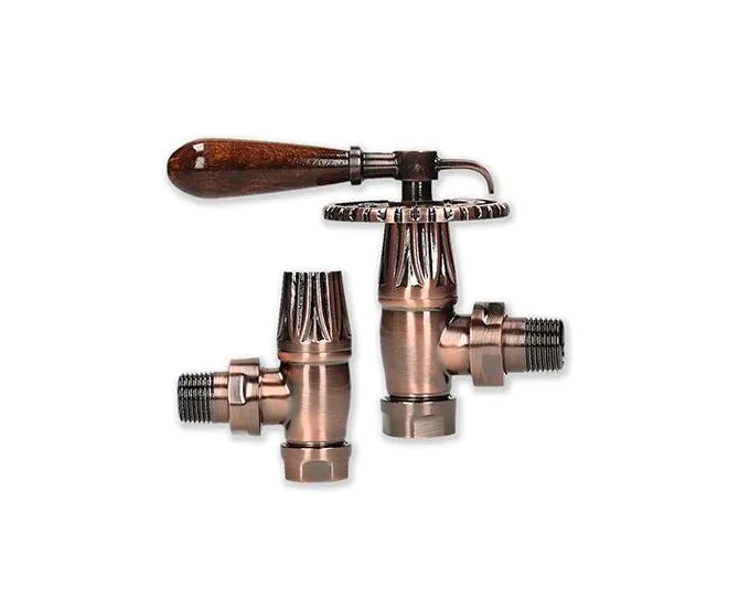 BiWorld Bentley Manual Antique Copper & Lockshield Valve Set EV-BM15AC main product photo