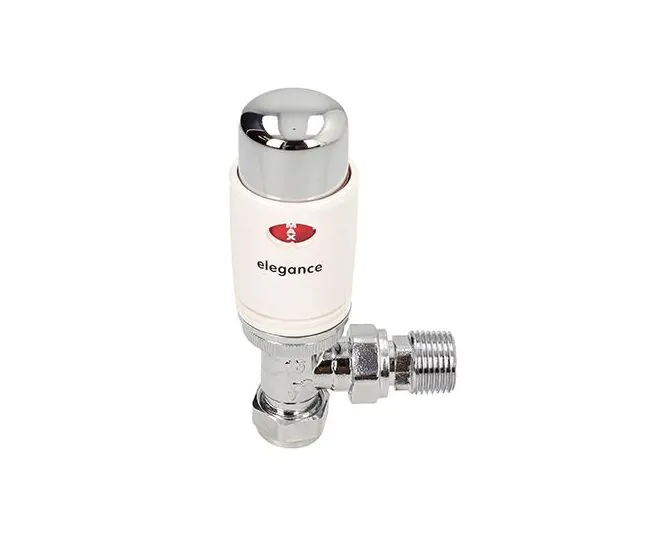 BiWorld Elegance 15mm Angled Chrome/White TRV EV-E15A main product photo