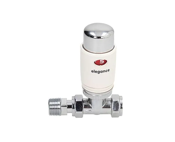 BiWorld Elegance 15mm Straight Chrome/White TRV EV-E15S main product photo