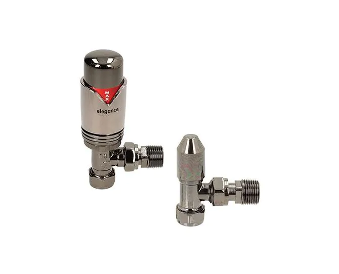 BiWorld Elegance Wave Black Nickel TRV & Lockshield Twin Pack EV-E15TPBN main product photo