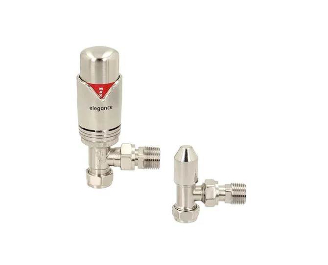 BiWorld Elegance Wave Silver Nickel TRV & Lockshield Twin Pack EV-E15TPSN main product photo