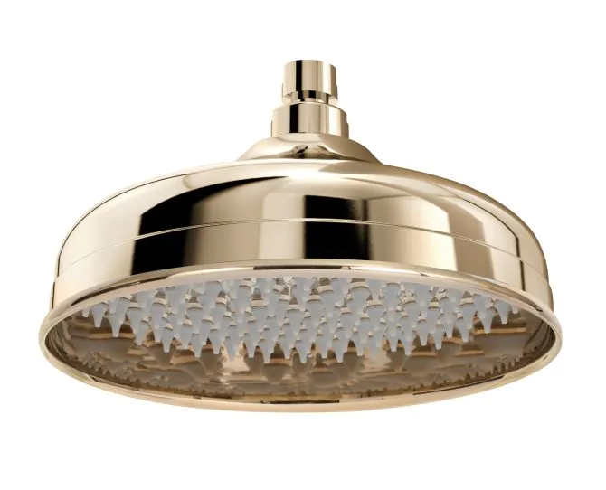 Bristan Round Traditional Stainless Steel Fixed Head - 200mm Gold FH TDRD02 G main product photo